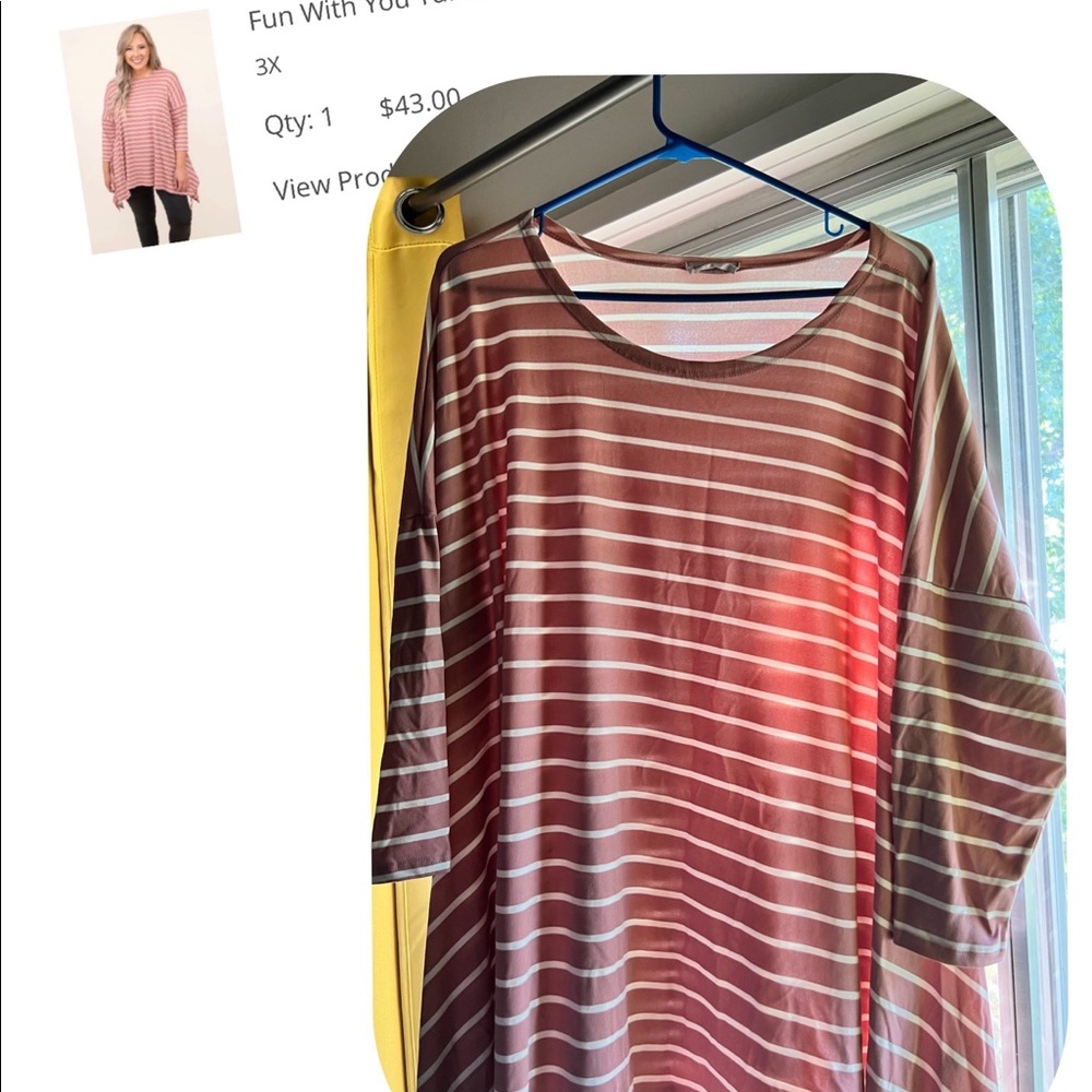 💕FUN WITH YOU TUNIC MAUVE/IVORY - CHIC SOUL💕